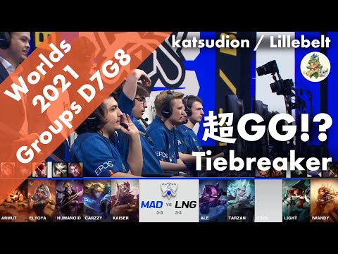 [超GG!?]MAD(Humanoid ルブラン) VS LNG(Ale ケネン) Tiebreaker ハイライト Group D - Worlds 2021 Group Stage by YAMA