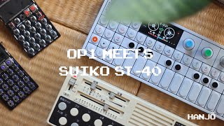 Video thumbnail for Suiko ST-40 meets teenage engineering OP1 #teenageengineering #op1 #japan #kotosynth by HANJŌ