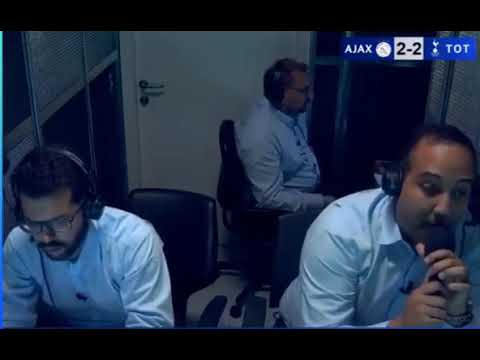 Narração emocionante no gol de Lucas contra o Ajax