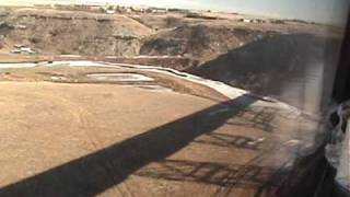 preview picture of video 'Empire Builder eastbound across trestle Cut Bank MT 2009-03-17'