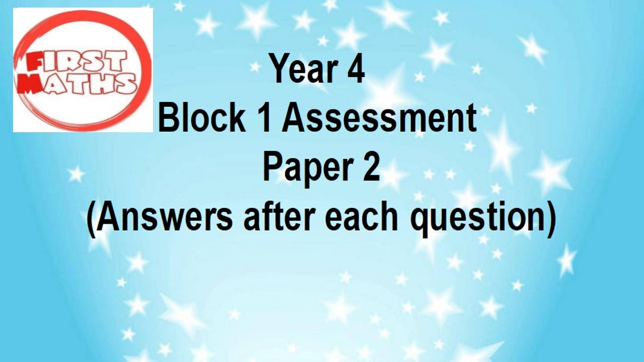 Year 4 Maths Assessment