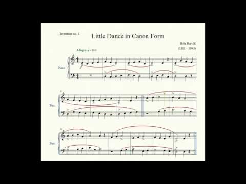 Invention no. 1: Little Dance in Canon Form - Béla Bartók - Piano Repertoire 2