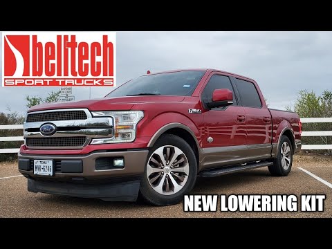 2015 to 2018 F150 5.0l CrewCab 2wd Belltech Lowering Kit Install 2/4 Drop