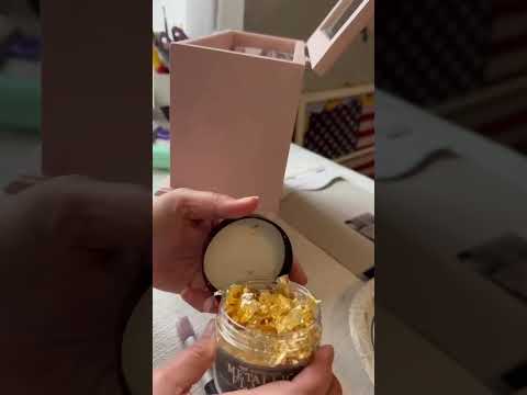 •Did you know that you can use Finnabair’s Gilding Glue through stencils?!