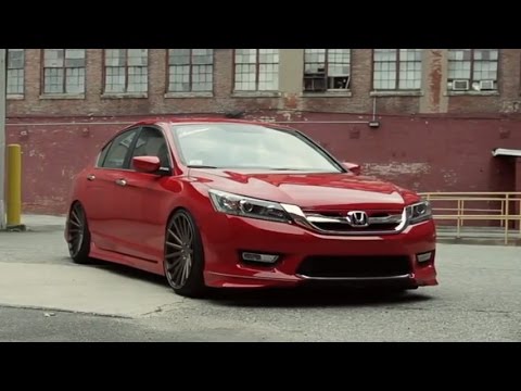 Red Honda Accord on Vossen VFS2 Wheels