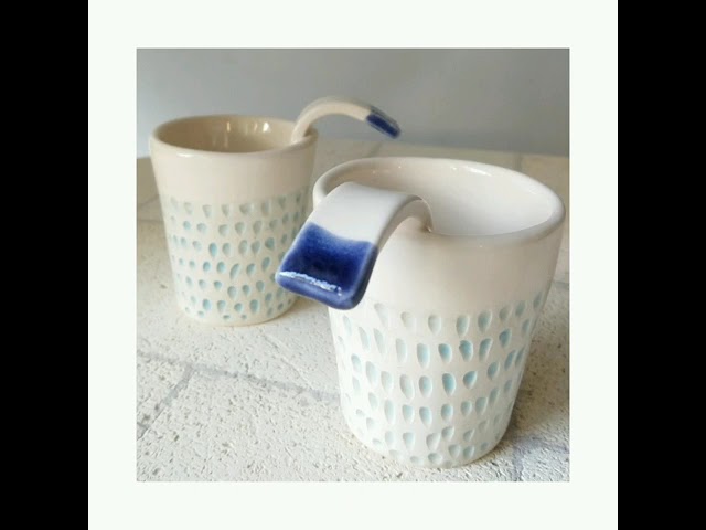 Vídeo relacionado con UOCAI 250ml Bonita taza de café de cerámica para té, taza creativa Rosa con cuchara, Kawaii Flores taza hecha a mano, Cerezas tazas estéticas para leche, capuchino y cacao