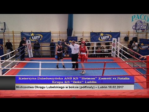 MOL w boksie Lublin półfinały 18 02 2017 Katarzyna Dziaduszyńska vs Natal