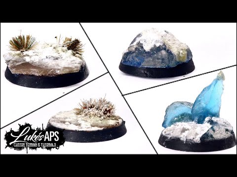 4 AMAZING SNOW MINIATURE BASES