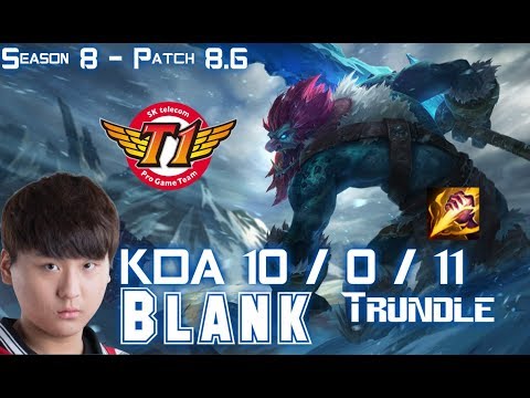 SKT T1 Blank TRUNDLE vs SEJUANI Jungle - Patch 8.6 KR Ranked