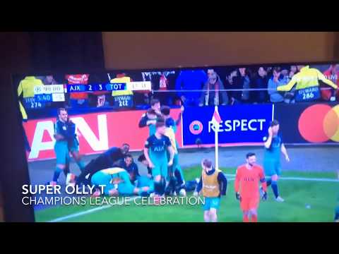 My celebrations against Ajax with Lucas Moura’s last min goal