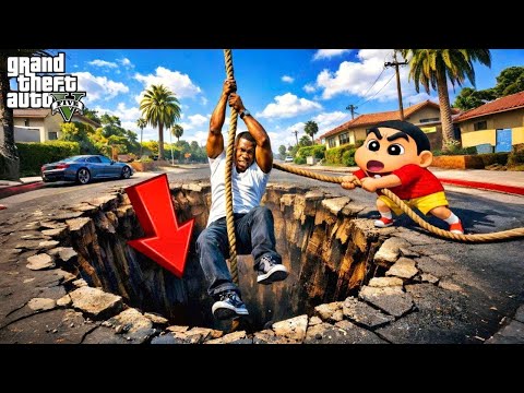 Shinchan & Family Struck in a Big Hole 😱 | Franklin, Meenu & Pappu | GTA 5 Tamil Mod Gameplay