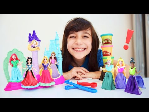 PRINCESAS DISNEY NO PÁLACIO DE MASSINHA ★ Brincando de Estilista [Especial Mês das Crianças]