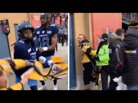 Watch CFL Player Go Into The Stands And Throw A Haymaker At A Fan