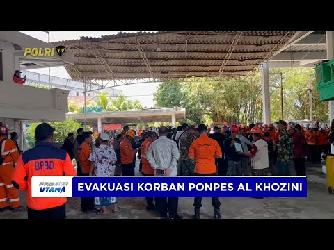 TIM GABUNGAN TNI, POLRI, BASARNAS, DAN RELAWAN MENYELESAIKAN TUGAS DI LOKASI PONPES AL KHOZINY