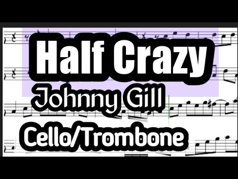 Half Crazy Cello or Trombone Sheet Music Backing Track Play Along Partitura