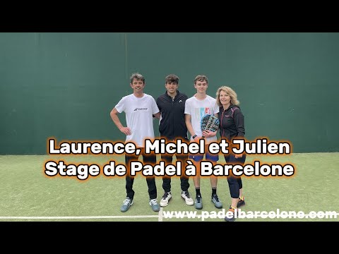 Laurence, Michel et Julien en stage de Padel à Barcelone
