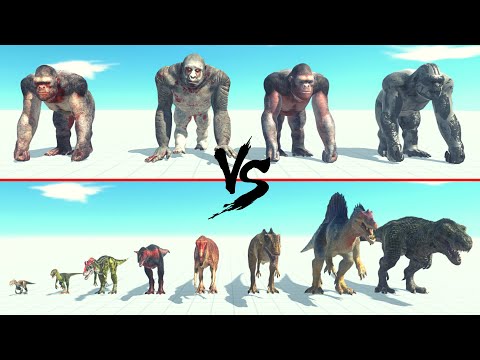 Goro The Giant Team Vs Carnivore Dinosaurs Faction ARBS | Animal Revolt Battle Simulator