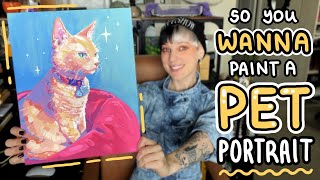 TIPS & TRICKS ✦ painting a pet portrait commission | freelance illustrator