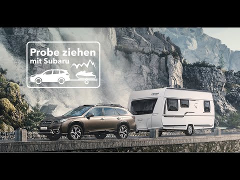 SUBARU 4x4 Outback 2022 mit Anhänger auf dem Rollenstand | Probe ziehen mit Subaru | Testvideo