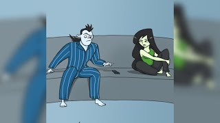 Drakken and Shego fight for the TV Remote