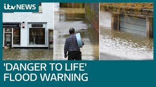 Floods bring &39danger to life&39 as heavy rain batters UK | ITV News