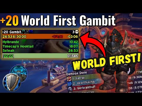 World First +20 So'leah's Gambit! | Protection Warrior PoV!