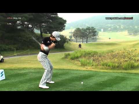 [HD SLOW] Kim Dae Hyun - 2011, Driver Golf Swing, tee shot(2)