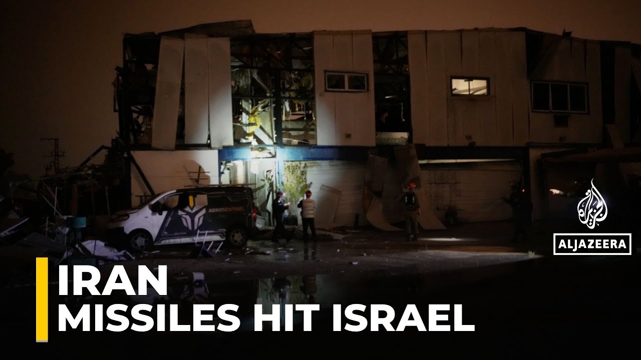 Iran's attacks on: Israel missile lands in Petah Tikva creating a large crater