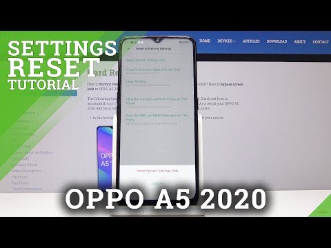 Reset Settings in OPPO A5 2020 - Delete Customized Settings