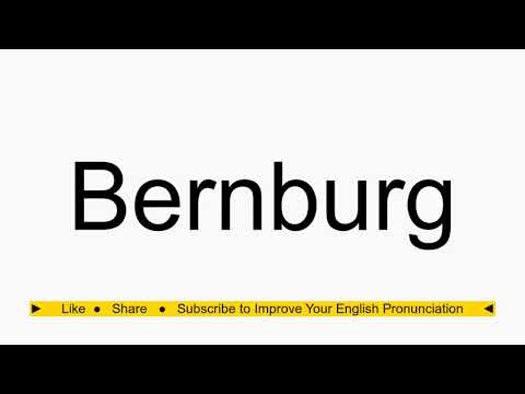 How to pronounce Bernburg
