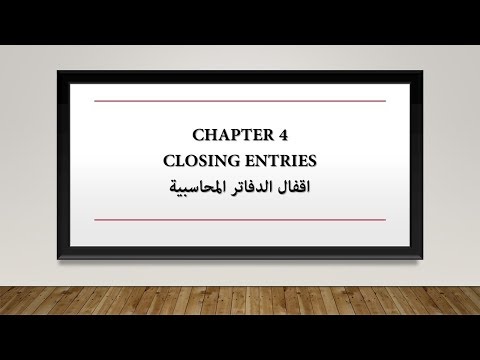 Chapter 4: Closing Entries قيود الإقفال