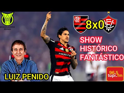 Flamengo 8 x 0 Vitória Narração LUIZ PENIDO Brasileirão 2025