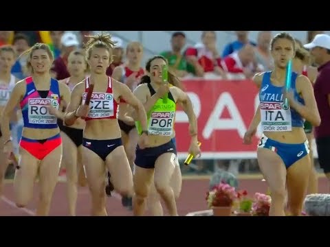 Medley Relay Girls at U18 European Champ - Győr 2018