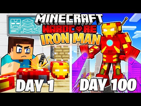 Sono sopravvissuto 100 GIORNI nei panni di IRON MAN in Minecraft HARDCORE!