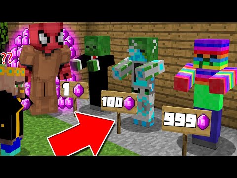 FAKİR ZOMBİ SATICISI OLDU! (1 ZOMBİ 999 AMETİST!) - Minecraft
