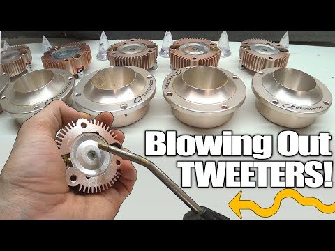 Blowing Out DIRTY TWEETERS!!! Cleaning Off Dust & Metal STUCK on FT1 Titanium Tweeter Diaphragm