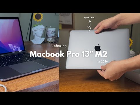 Macbook Pro 13 inch M2 Unboxing in 2024 | Space Gray | Touch bar