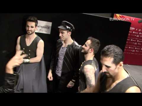 Backstage at the second Semi-Final