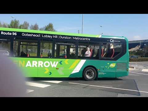 GNE Green Arrow E200MMC Departs Metrocentre Bus Station