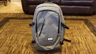 Tlims Anti-Theft Backpack w/Combination Lock + USB Port
