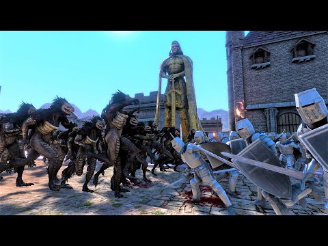 Heavy knights vs Dragonoid Battle of the Lost Town | Ultimate Epic Battle Simulator【UEBS】