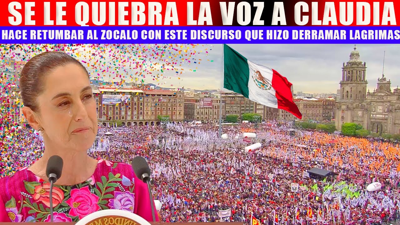 MIRA:A REVENTAR EL ZOCALO, LA PRESIDENTA CON NUDO EN LA GARGANTA CASI AL BORDE DE LAS LAGRIMAS