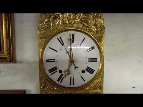 French Morbier Wall Clock Gold