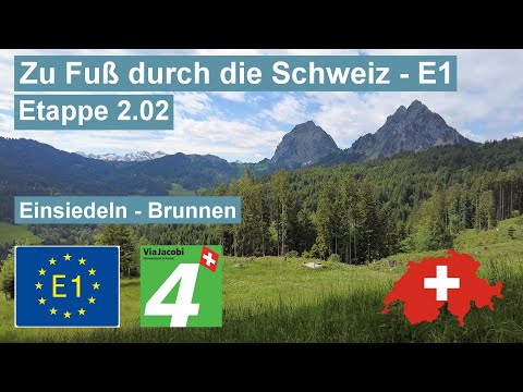 Zu Fuß durch die Schweiz und über die Alpen auf dem E1 - Etappe 5 - Kloster Einsiedeln - Brunnen