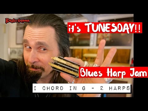 How To Not Suck on the I Chord Harmonica Jam - Key of G - Blues Harp Jam Tracks - Tunesday 41