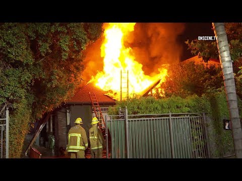 Early Morning Fire Scorches Home In Hollywood
