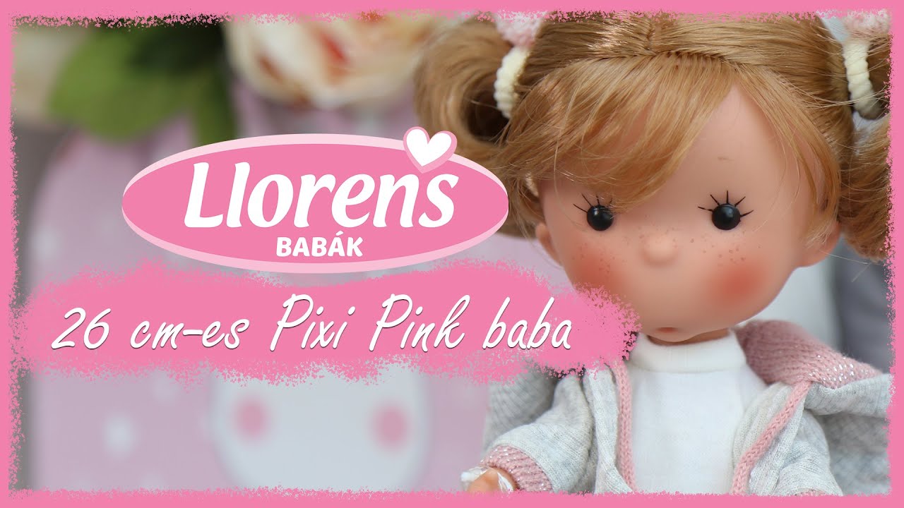 Llorens: Miss Minis Pixi Pink 26cm-es baba fagyival videó
