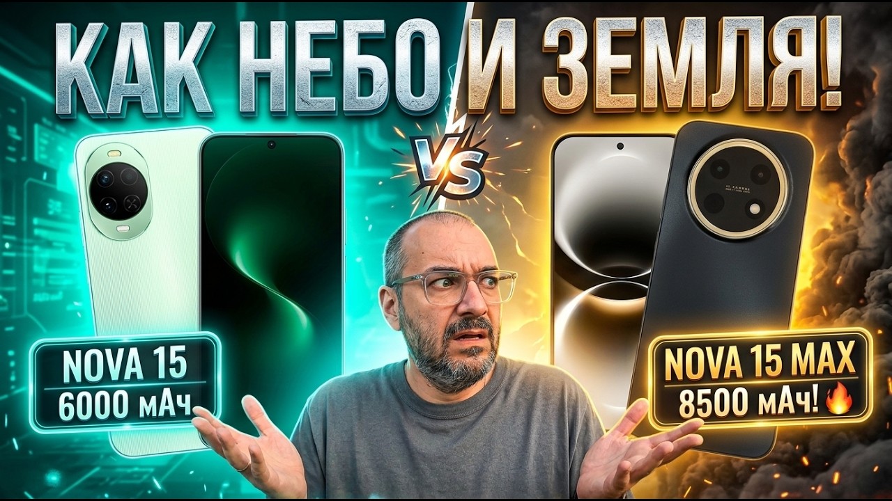 СРАВНЕНИЕ HUAWEI NOVA 15 И NOVA 15 MAX | НЕБО И ЗЕМЛЯ