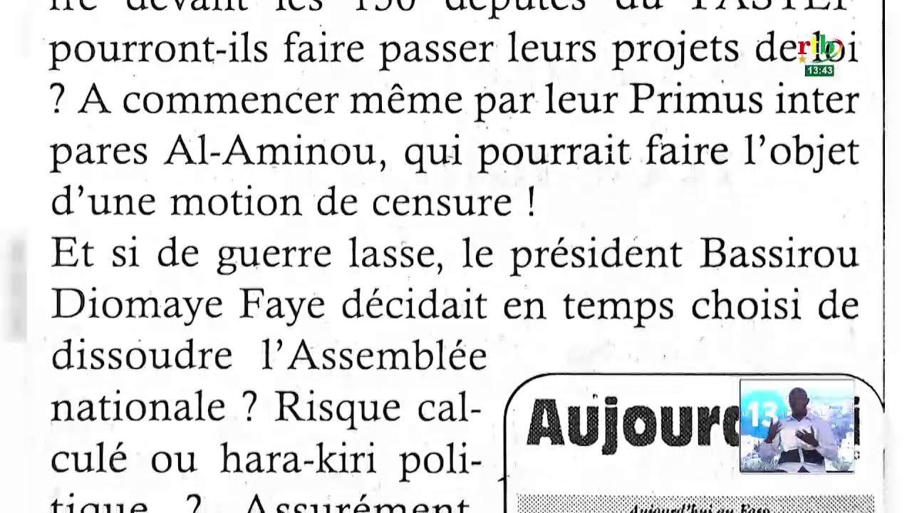 RTB -JT de 13H du 3 juin 2026