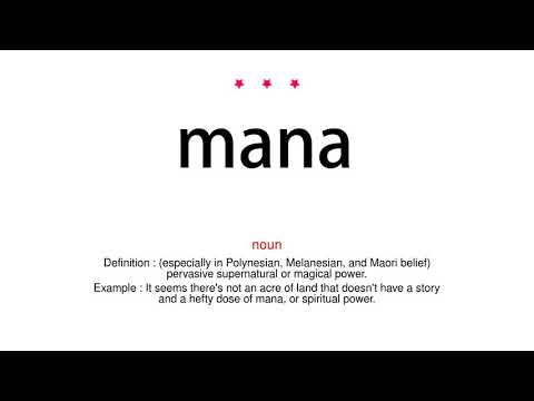How to pronounce mana - Vocab Today